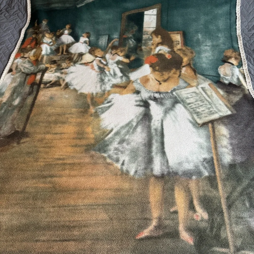 Degas The Dance Class Ballet Dancers Vintage‎ Fleece Throw Blanket